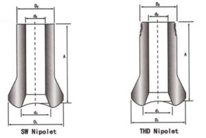 Nipolet's dimensions (SCH 160/SCH XXS) - Pipelines, Piping and