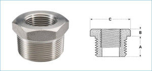 SS 304H Hex Head Bushing