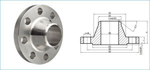 A182 F316L Weld Neck Flange Dimensions