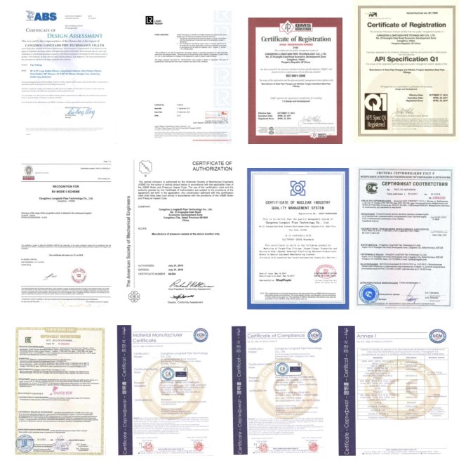 Stainless Steel Pipe Supplier Certifications