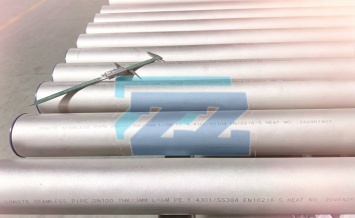 Seamless Pipe DN50 THK=2.5MM L=6M PE 1.4301/SS304 EN10216-5 NO.:260401A01